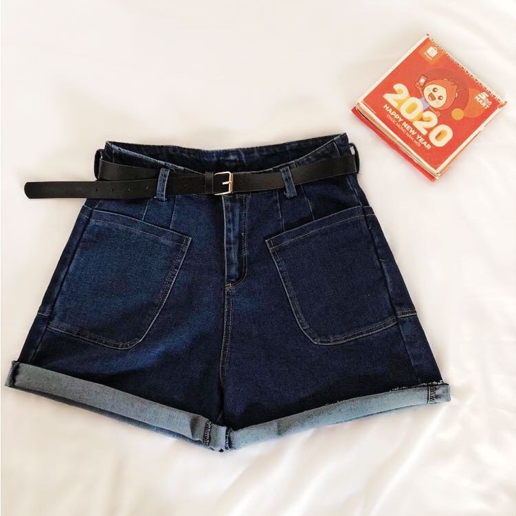 Quần Short Jean Cạp Cao_C15