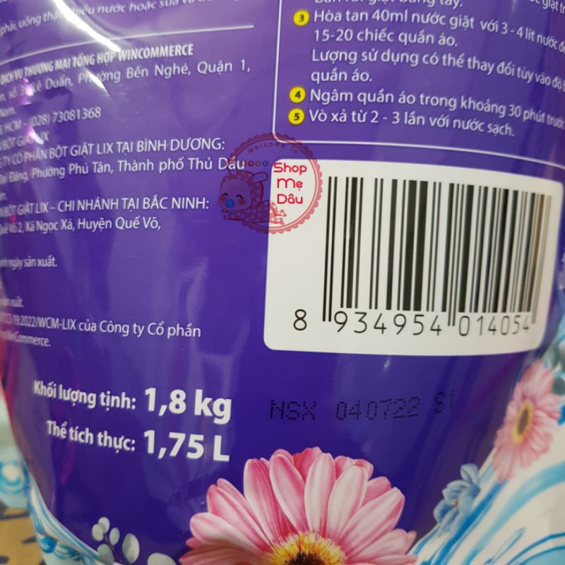 DATE T7/2024 -Túi Nước giặt Vinmart Home Hương nước hoa 1,8kg