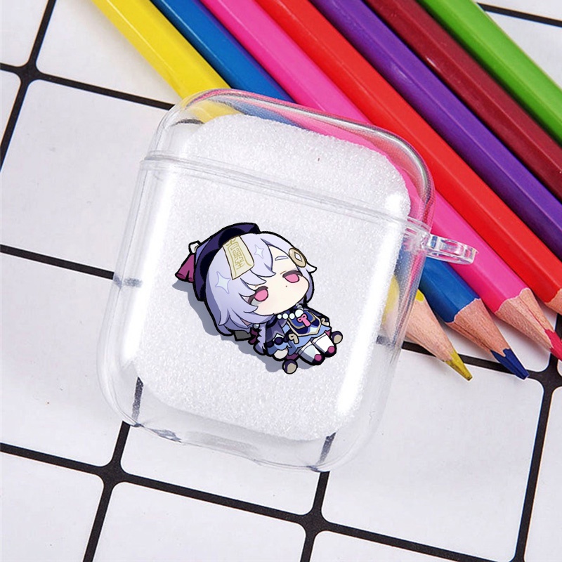 Dễ Thương Vỏ Bảo Vệ Hộp Sạc Tai Nghe airpods 2 1 Bằng tpu Trong Suốt Hình Nhân Vật Hoạt Hình Gohongli hutao xiao