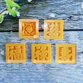 Khuôn xôi vuông 8cm (chọn mẫu Hồng, Phước, Lộc, Thọ, Hỷ)