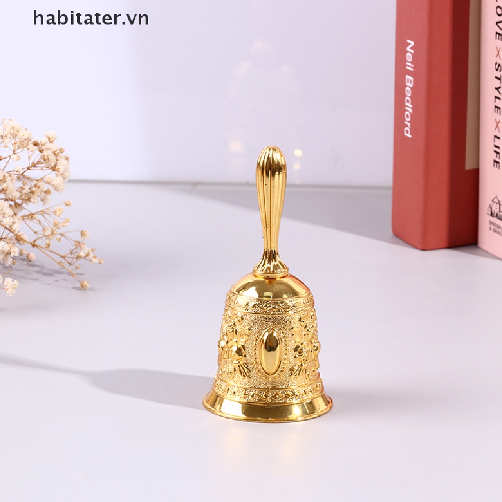 1 Chuông Cầm Tay Khắc Họa Tiết Màu Vàng / Bạc Dùng Trong Lớp Học