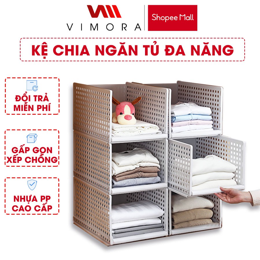Kệ nhựa chia ngăn tủ VIMORA dạng ngăn kéo đa năng bằng nhựa PP cao cấp (VM10)