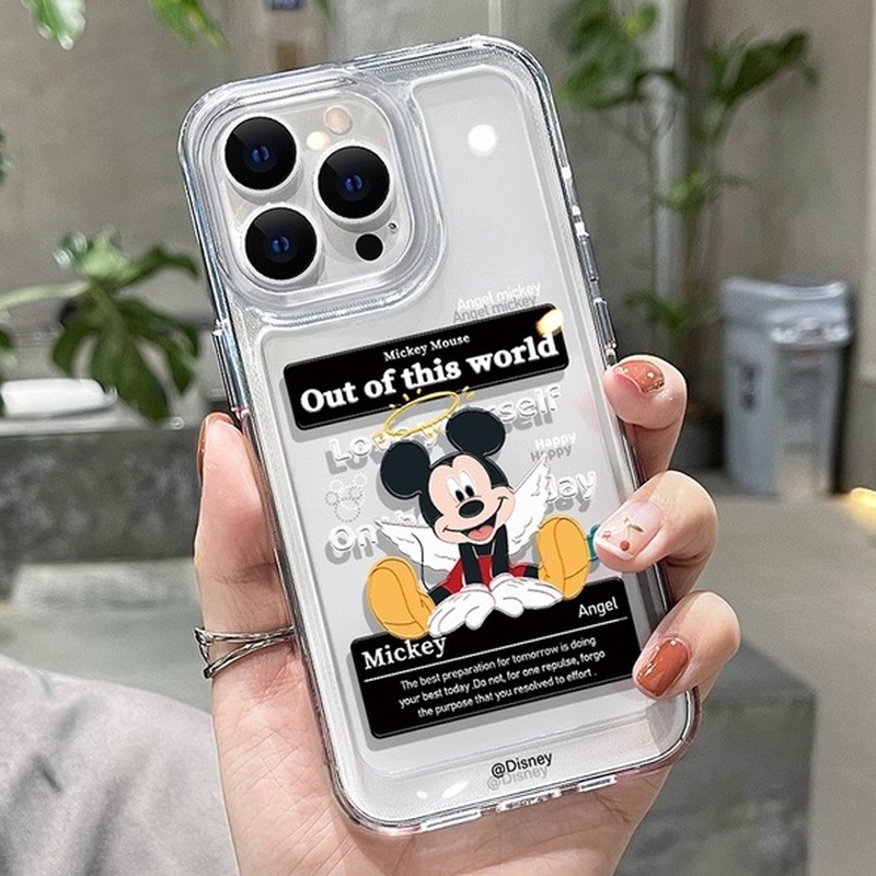 Ốp Điện Thoại Họa Tiết Chuột Mickey Cho iphone 11 13 7 8 Plus space 12 13 Pro Max X XS Max 7 8 SE 2020