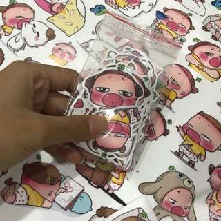 Set 50 sticker em Quỳnh Aka chống nước không trùng mẫu