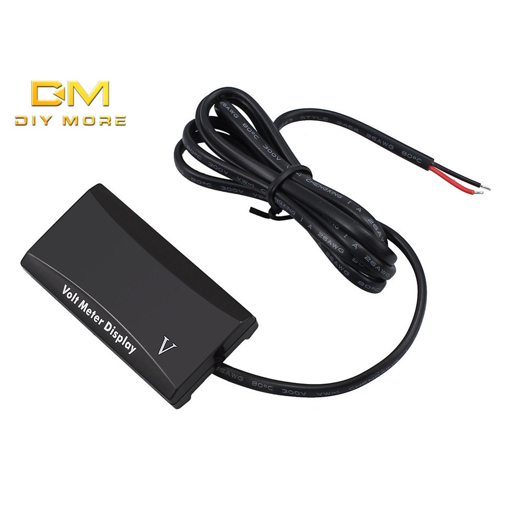 DIYMORE Vôn Kế Kỹ Thuật Số DC 12V Có Màn Hình LED Hiển Thị Cho Xe Mô Tô