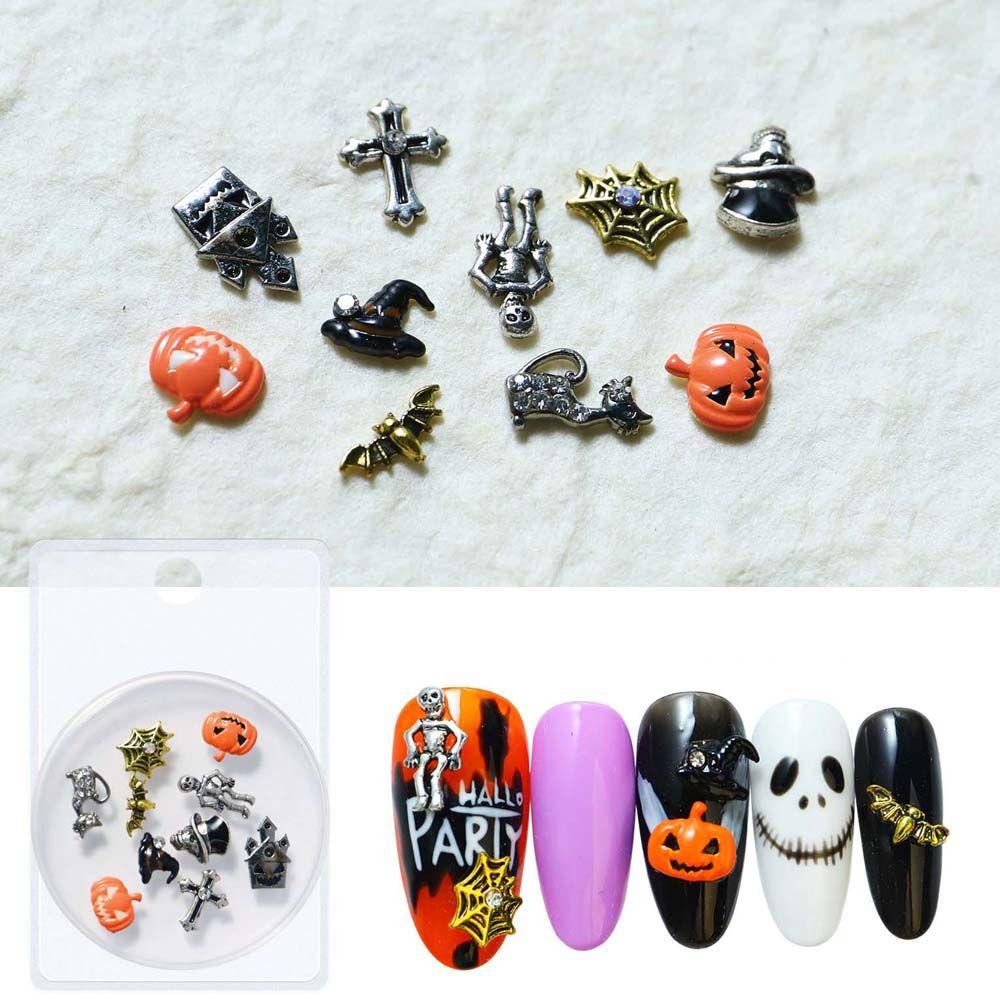 Phụ Kiện Trang Trí Móng Nghệ Thuật Hình Tuần Lộc / Bông Tuyết / Đầu Lâu