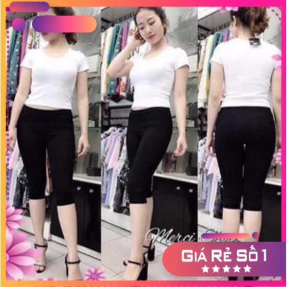 Mã 0401 Quần Legging Ngố Nâng Mông Vải Dày Dặn Co Dãn Siêu Hack Dáng GH50