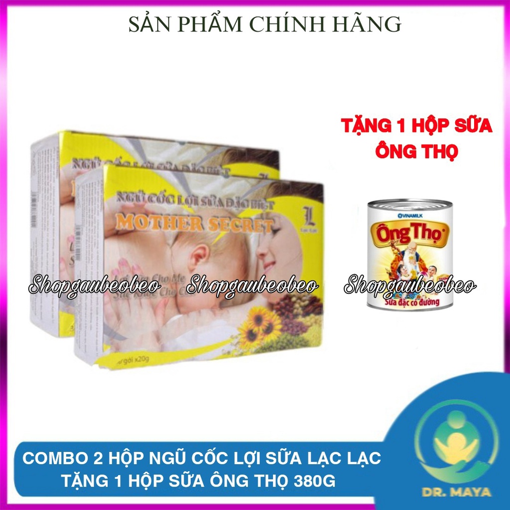 (Combo 2 hộp tặng sữa) Ngũ cốc lợi sữa lạc lạc 30 gói/hộp- Ngũ cốc lạc lạc lợi sữa- NGŨ CỐC LỢI SỮA CHO MẸ SAU SINH