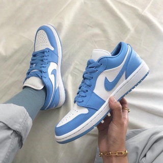 Giày Đi Chơi Nam Nữ Đẹp Jordan 1 Cổ Thấp Ulzzang, Giày Thể Thao Nike Air Force 1 JD1 Xanh Dương Giá Rẻ