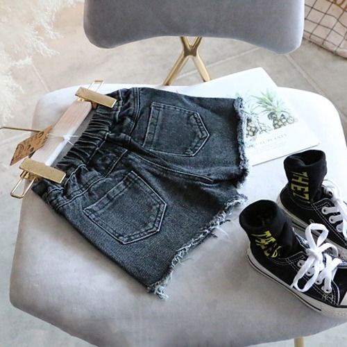 Quần Short Denim Mỏng Phong Cách Mới Dễ Phối Đồ Cho Bé Gái