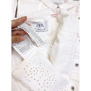 Áo khoác jean trắng Zara