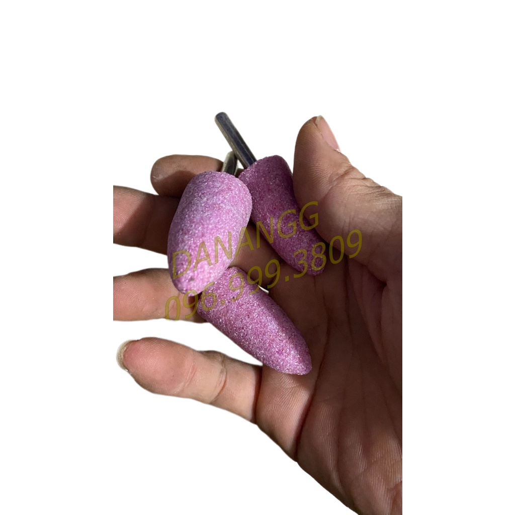 Đá mài đầu nhọn trục 6mm lắp máy mài hơi đánh xăm lốp máy khoan