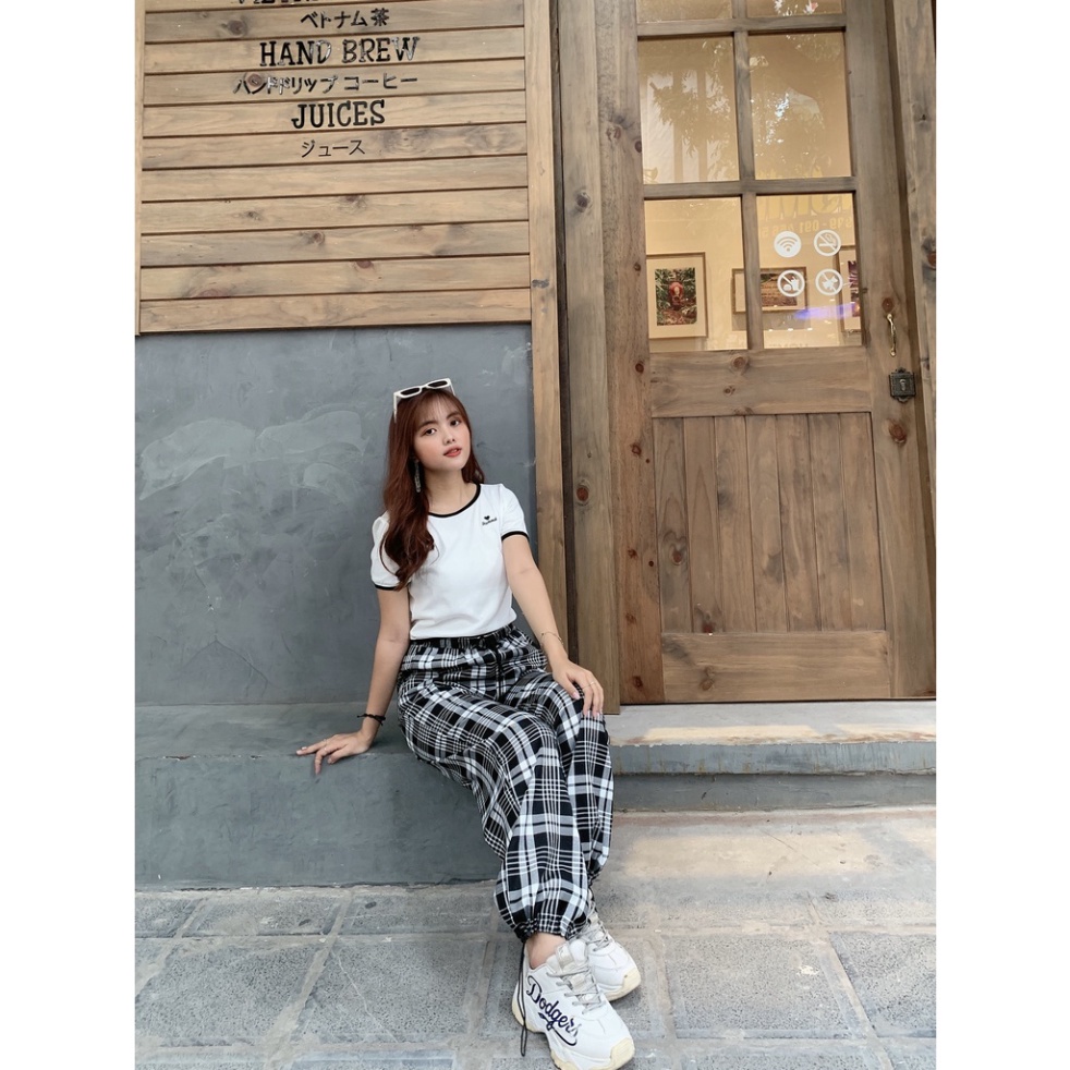 Quần Ống Rộng Thắt Gấu Rút Dây Nữ Quần Ống Suông Baggy Thể Thao Cao Cấp | Tdshopnt - Q10