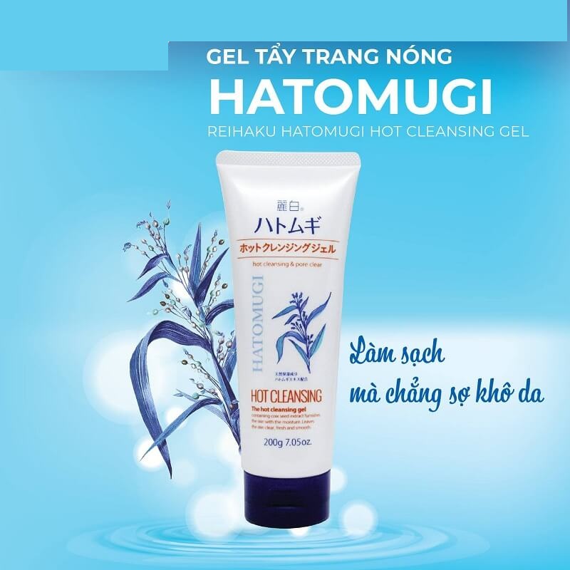 Gel Tẩy Trang Nóng Chiết Xuất Hạt Ý Dĩ Hatomugi The Hot Cleansing Gel (200g)