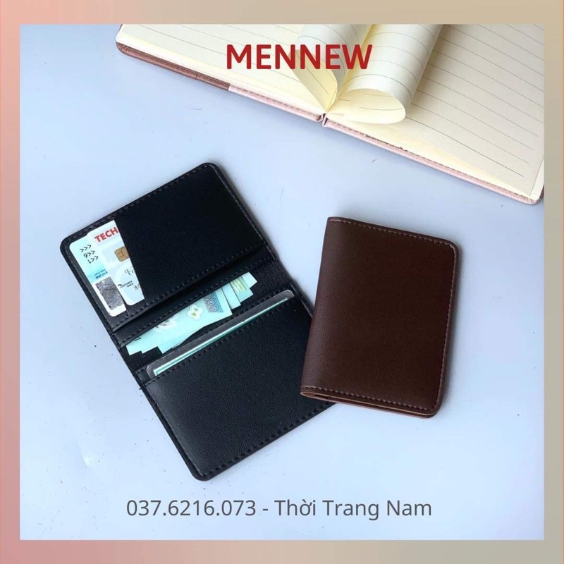 Ví Da Nam Mini Cầm Tay Nhỏ Gọn Nhiều Ngăn Đựng Thẻ ATM Đựng Tiền Thời Trang Cao Cấp Rẻ Ví Sen Hà Nội VIMN MenNew