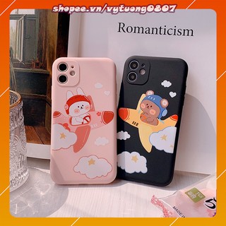 ỐP IPHONE 5 5S GẤU VÀ THỎ LÁI MÁY BAY ( LOẠI DẺO THƯỜNG KHÔNG PHẢI BẢO VỆ CAMERA NHƯ HÌNH NHA )