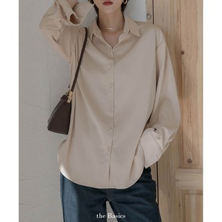 Áo sơ mi cotton lụa trơn
