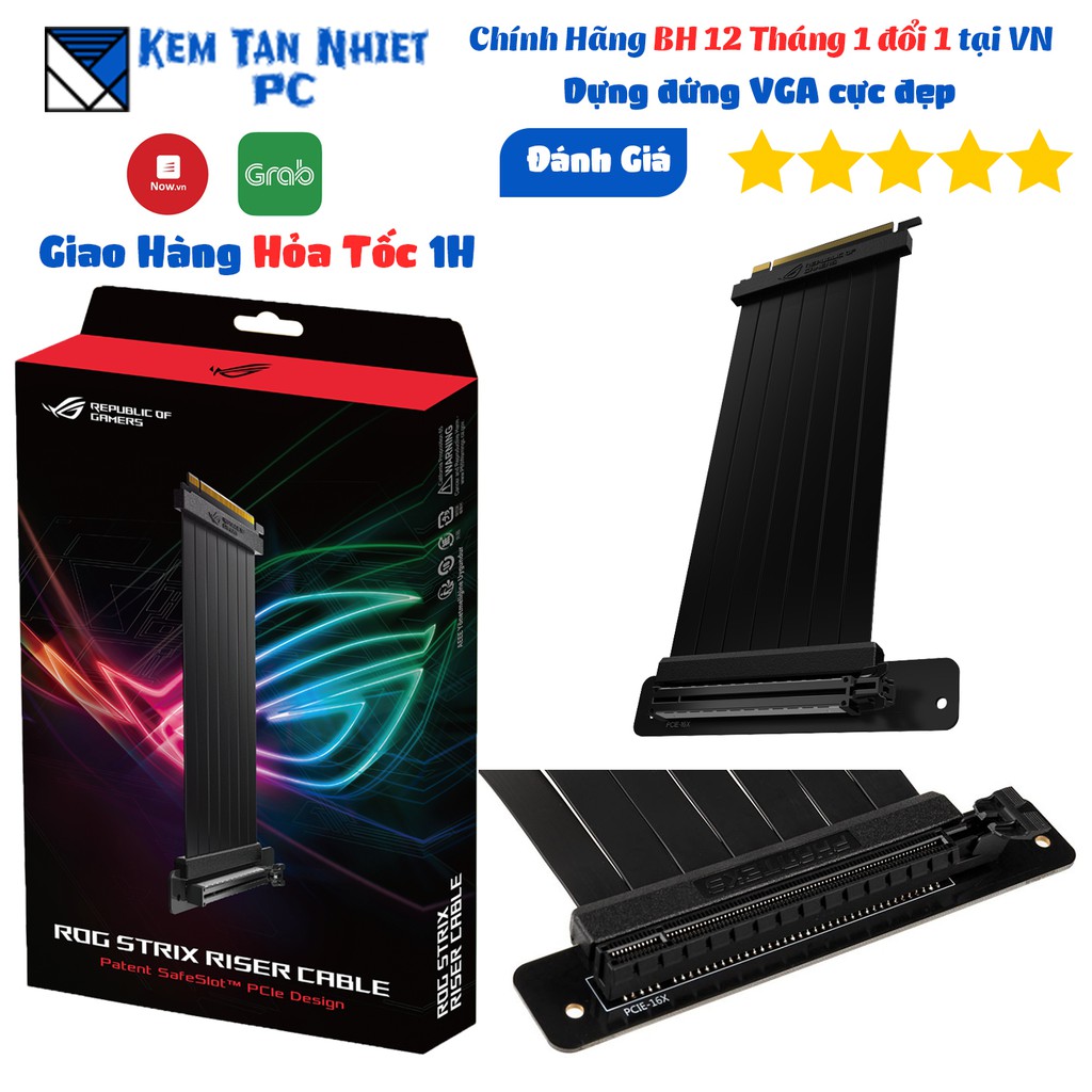 [Mã 159ELSALE hoàn 7% đơn 300K] Cáp nối dài VGA ASUS ROG Strix Riser Cable Hàng Chính Hãng BH 12 tháng