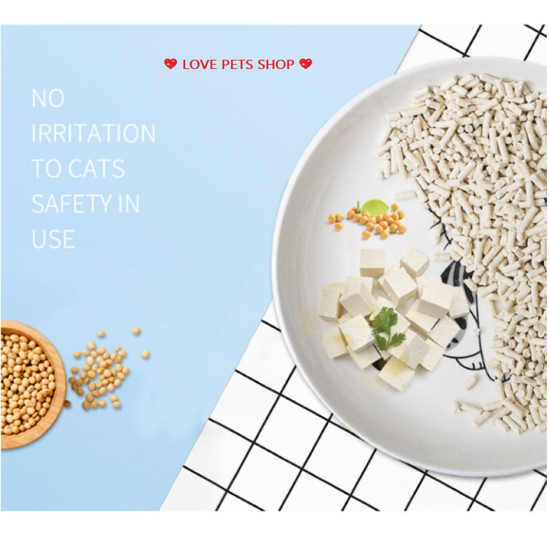 CÁT VỆ SINH CHO MÈO LÀM TỪ ĐẬU NÀNH TOFU CAT 6L - LOVE PETS SHOP