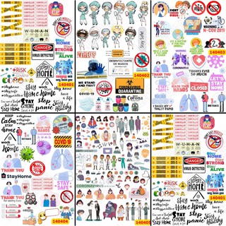 Sticker Washi A4 [ DỊCH BỆNH COVID ] Dạng Lì Trang Trí Bullet Journal Siêu Đẹp