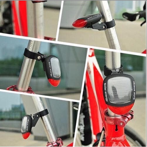 Đèn hậu xe đạp đèn cảnh báo năng lượng mặt trời 3 chế độ sáng