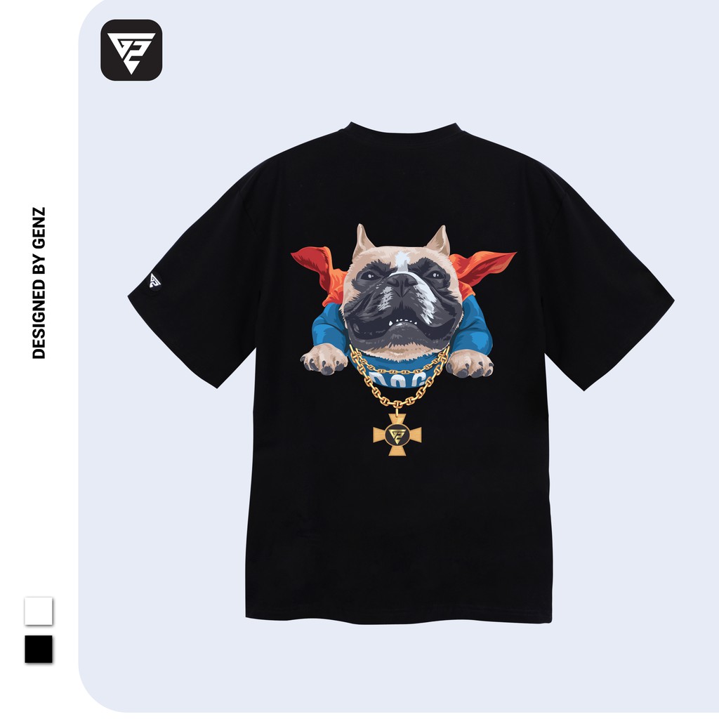 Áo thun tay lỡ GENZ phông Unisex nam nữ Cotton oversize form rộng Super Dog | BigBuy360 - bigbuy360.vn