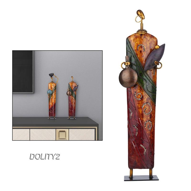 [Dolity2] Tượng Nữ Châu Phi Châu Phi Đứng Để Bàn Trang Trí Nghệ Thuật Retro