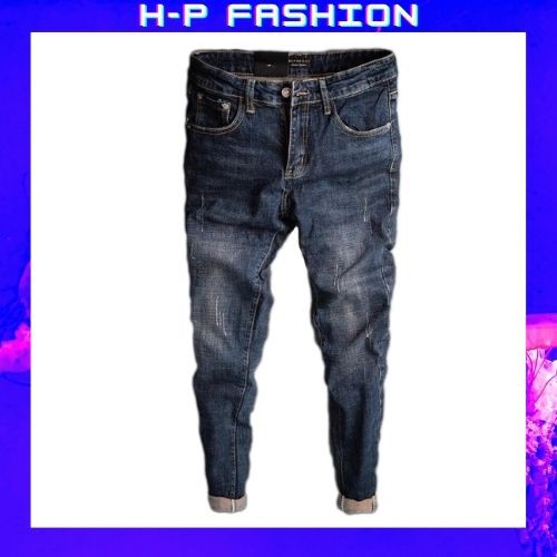 Quần Jean Nam Đẹp Màu Xanh 🔵 𝐅𝐑𝐄𝐄 𝐒𝐇𝐈𝐏 🔵 Quần Bò Nam Co Giãn Hàng Quảng Châu Thời Trang Hpfashion - QJN80