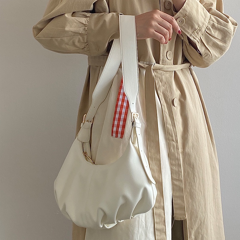 Túi đeo chéo vai mềm đơn giản phong cách retro cho nữ