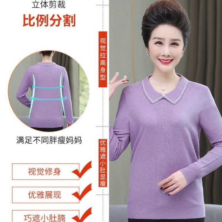 (HÀNG SẴN) Áo Len Cho Mẹ Cổ Đức Lịch Sự AL58 - Hàng Quảng Châu Cao Cấp