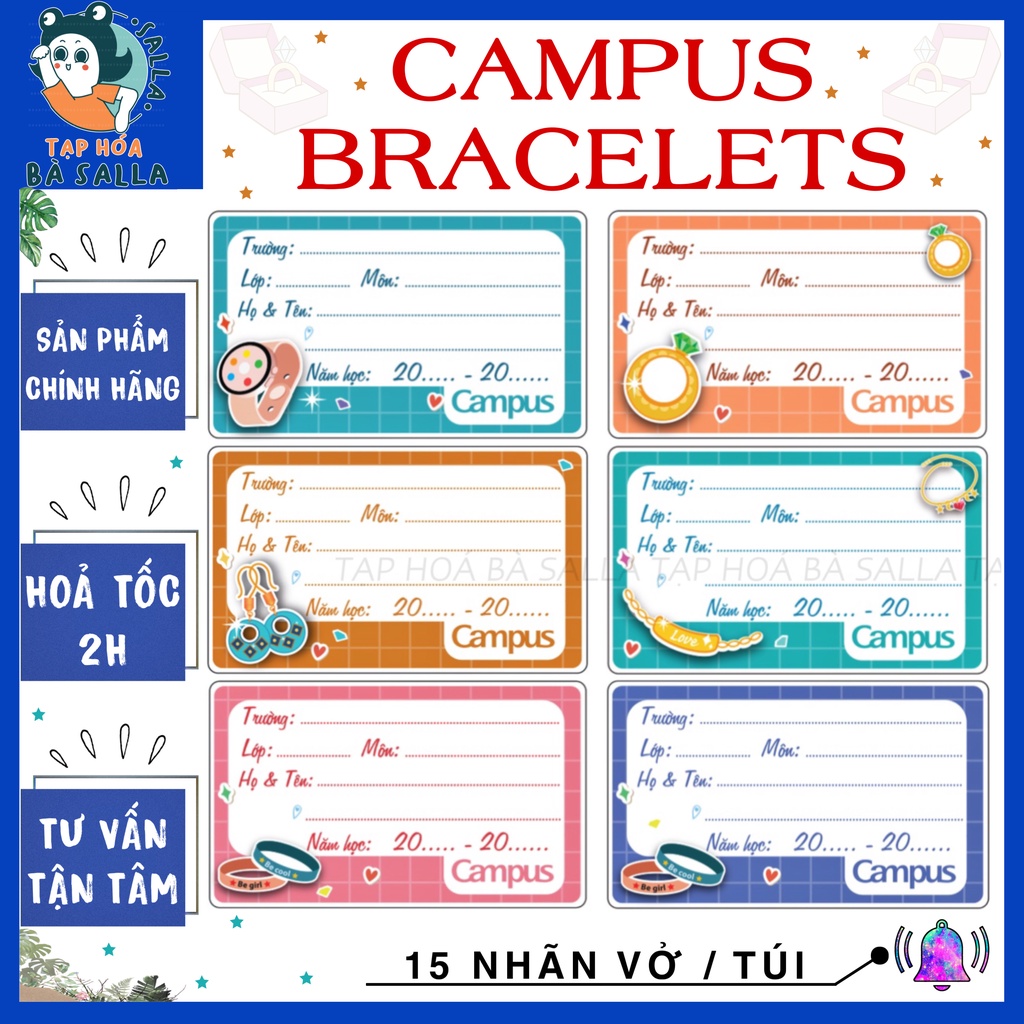 Nhãn Vở Bracelets Campus