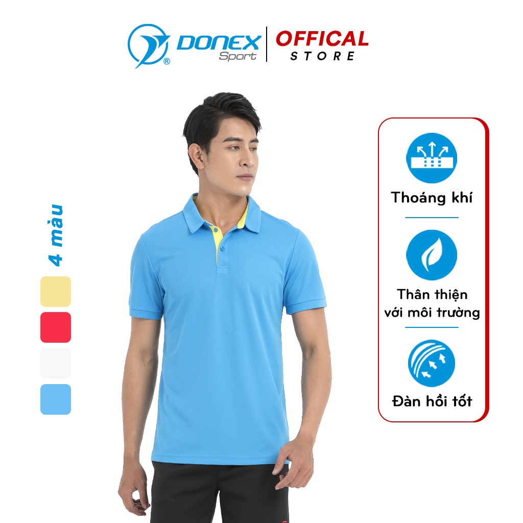 Áo Thể Thao Nam Có Cổ DONEXPRO Kiểu Dáng Tạo Forrm Chuẩn Ngực Vai, Cân Đối Người Mặc, Vải Mềm Mịn MC-8985