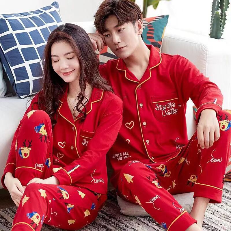 FREESHIP TỪ 99K_Bộ Pijama sắc đỏ rực rỡ, họa tiết vui nhộn mùa Giáng Sinh | BigBuy360 - bigbuy360.vn