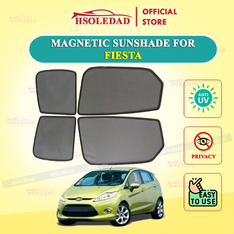 Rèm che nắng nam châm cho xe Ford Fiesta, bộ 4 tấm cho 4 cửa, hàng loại 1 cao cấp nhất, vừa khít kính