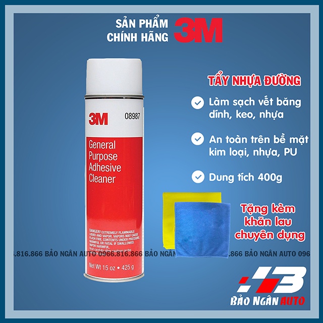 Chai Xịt Tẩy Keo Dính, Tẩy Nhựa Đường 3M General Purpose Adhesive Cleaner 400g