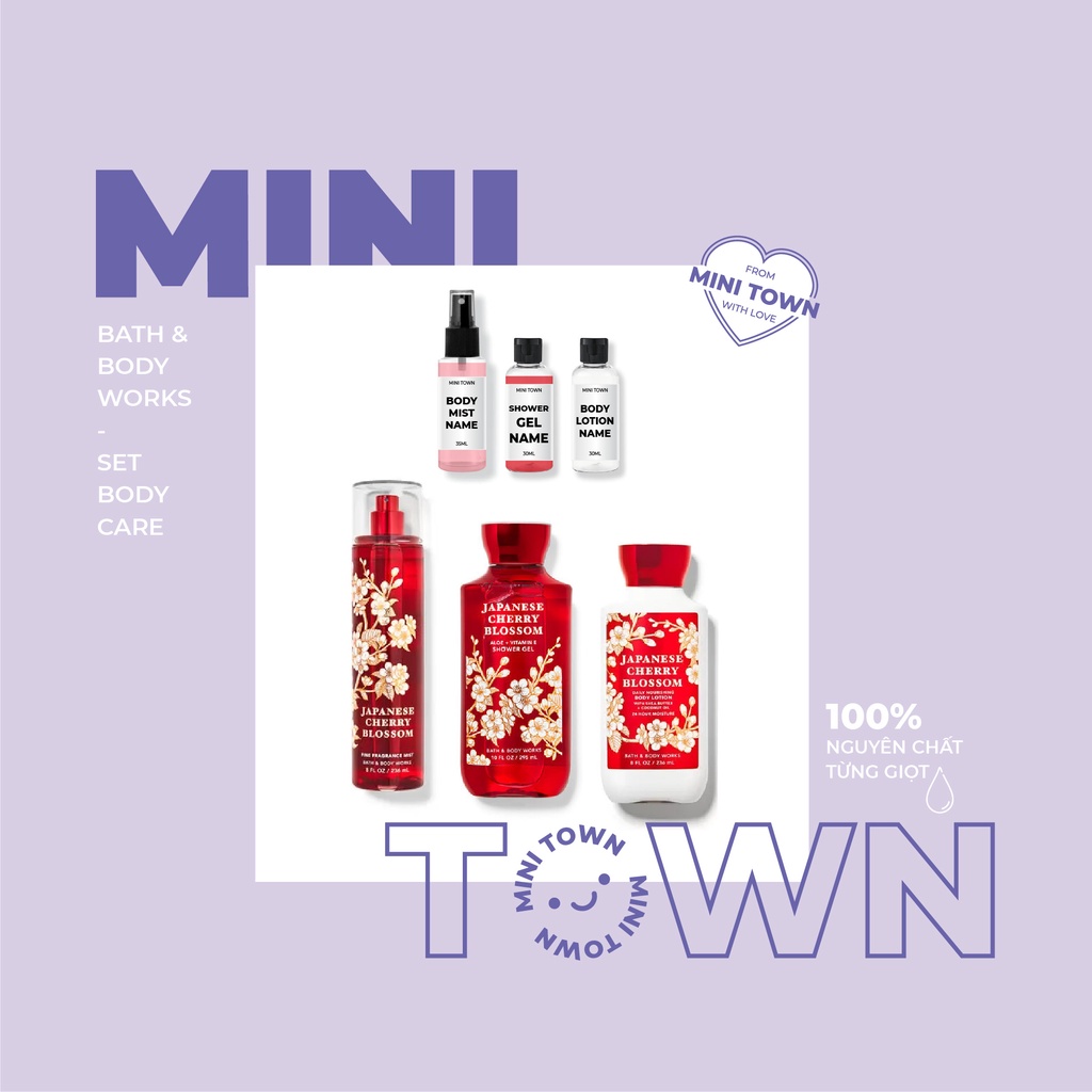 JAPANESE CHERRY BLOSSOM - Xịt Thơm Body Mist Sữa Dưỡng Thể Body Lotion lưu hương toàn thân Bath & Body Works