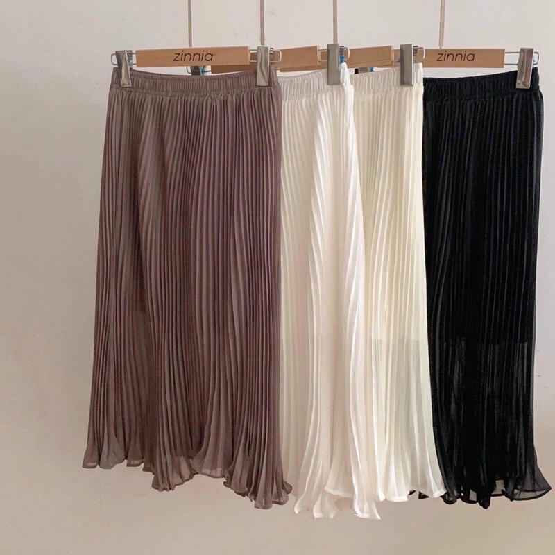 Chân Váy Dáng Dài Phong Cách Hàn Quốc Cực xinh Thiết kế Rập Ly Chun Bản To Sơ Vin Áo Cực Xịn - Seolah Fashion