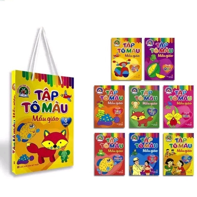 SÁCH - Combo: Tập Tô Màu Mẫu Giáo ( 8 CUỐN )