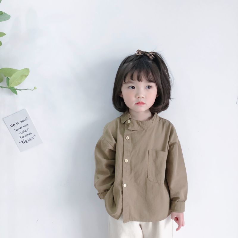 [babycat] Hàng Có Sẵn Áo Sơ Mi Cotton Lanh Thiết Kế Cổ Bẻ Phong Cách Hàn Quốc Nhật Bản Thời Trang Mới 2021