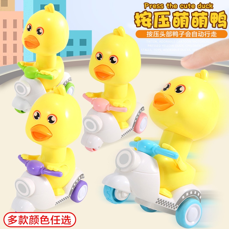 Xe đồ chơi, Vịt chạy xe máy, Vịt vàng lái xe vespa, Đồ chơi con vịt điều khiển xe, Đua xe tốc độ cho bé trai bé gái