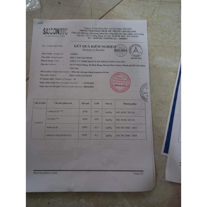 Bột cám gạo Ruby Siêu mịn chính hãng