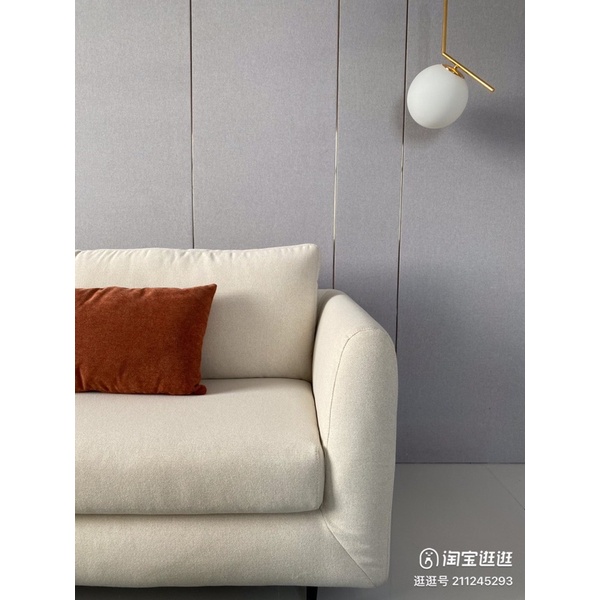 Ghế sofa nỉ cao cấp H20V6 H2 Furniture mặt đệm êm ái đàn hồi với thiết kế đơn giản phù hợp chung cư mini, phòng ngủ