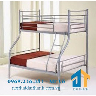 Giường sắt 2 tầng trên 1m dưới 1m4 – GS17
