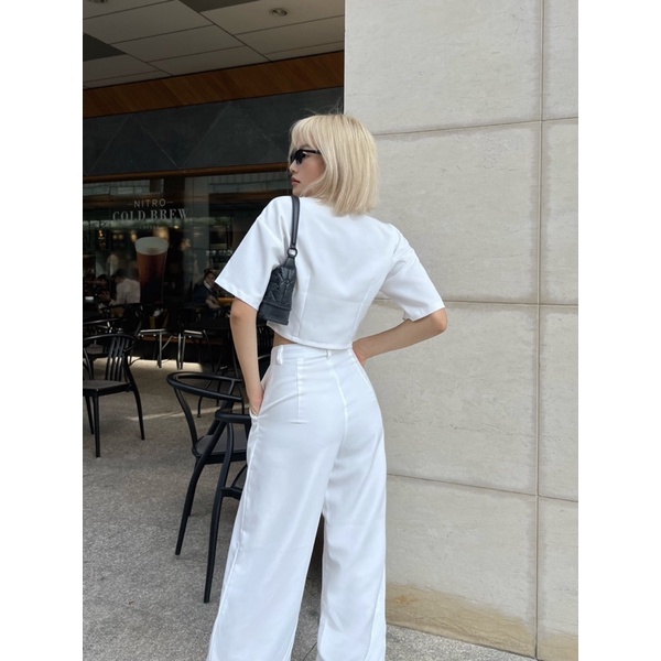 SAP-Áo croptop sơ mi cas