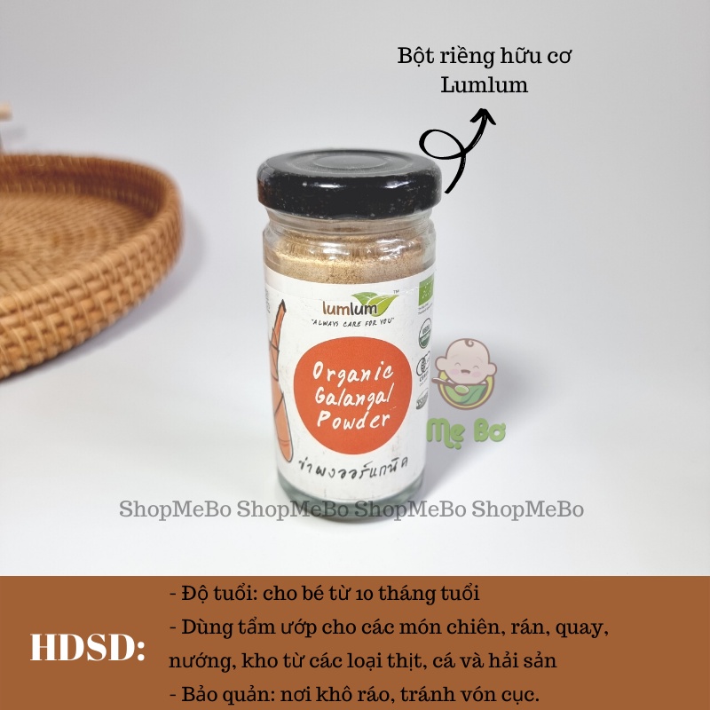 [LUMLUM] BỘT GIA VỊ HỮU CƠ LUMLUM THÁI LAN (bột tỏi, bột sả, bột riềng, bột lá chanh...)