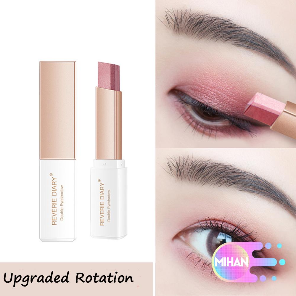 [Hàng mới về] Thỏi phấn mắt hai màu lì và ánh nhũ gradient chống thấm nước trang điểm thời thượng