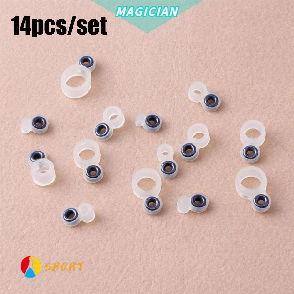 Set 14 Vòng Tròn Silicon Trong Suốt Cho Cần Câu Cá 1-14