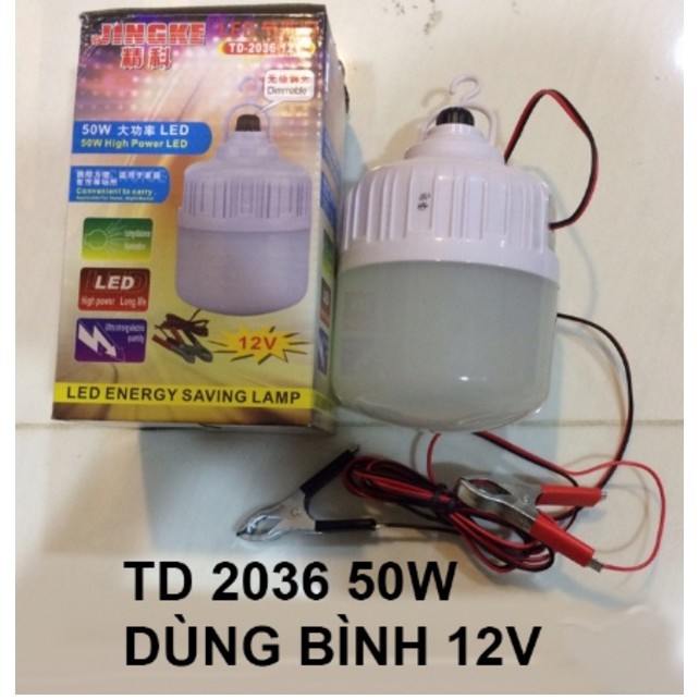 Đèn Led Trụ 50W kín nước kẹp bình ắc quy 12V TD2036