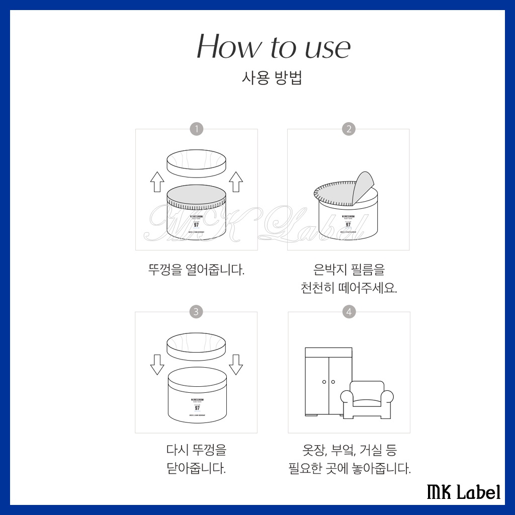 Sáp thơm khử mùi w.dressroom dresss & living deodorant 110g 3 loại