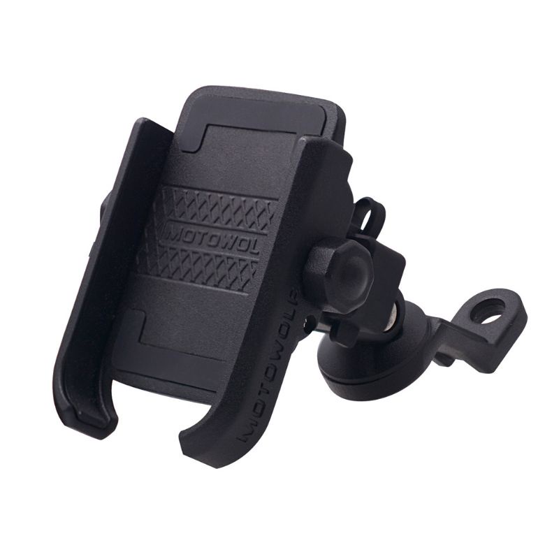 Giá Đỡ Điện Thoại Bằng Nhôm Kèm Sạc Usb Dc 5v / 2a Chuyên Dụng Cho Xe Mô Tô